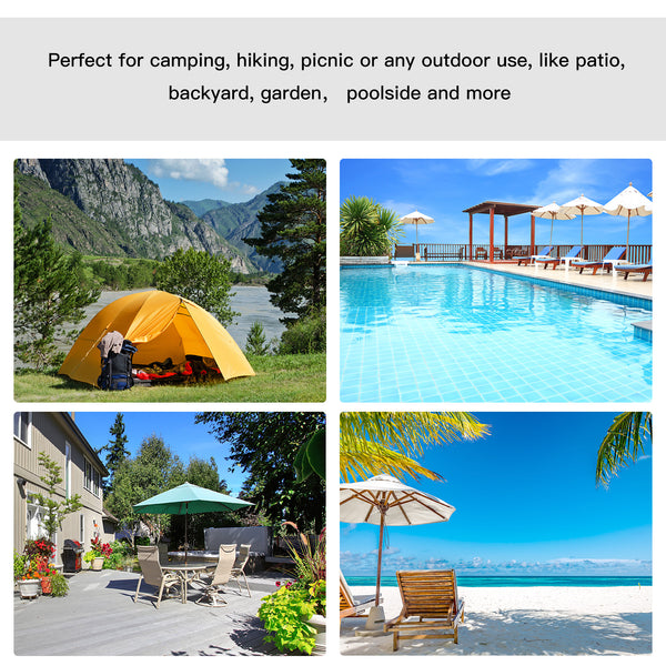 Outdoor lounge chair with 5-position backrest, black