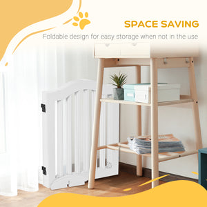 3-Panel Foldable White Dog Gate