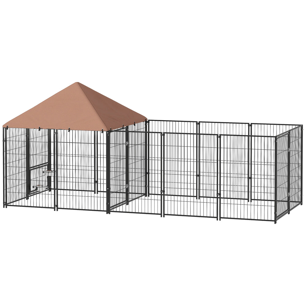 Enclosure with rotating and height-adjustable bowls
