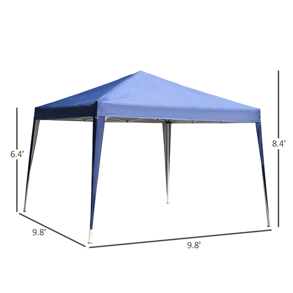 10 x 10 folding tent with carry bag, blue