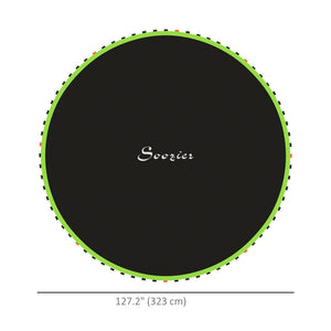 Soozier Trampoline Mat Replacement with Spring Pull Tool and 72 V-Hooks, Fits 12ft Trampoline, Using 5.5" Springs, Green