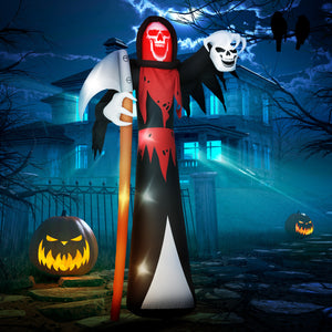 3.6m Inflatable Halloween Grim Reaper with Built-in Lights for Halloween Party