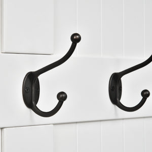 3-in-1 Hallway Unit with Coat Rack, White