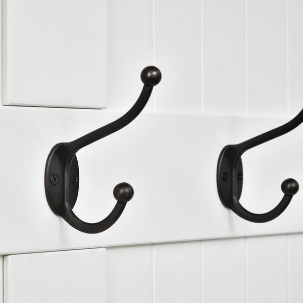 3-in-1 Hallway Unit with Coat Rack, White