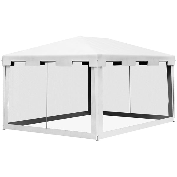 10 x 13 reception roof with mesh side walls, white