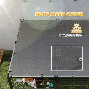 Enclosure with adjustable bowls and sun protection