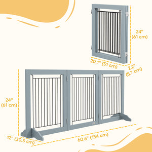 Freestanding Pet Gate, Grey