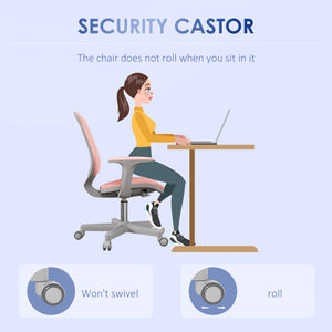 Office chair with mesh backrest, pink