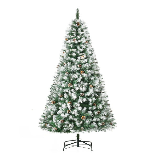6ft Frosted Artificial Christmas Tree with Automatic Opening