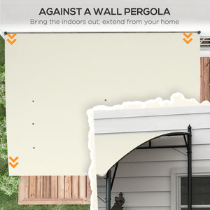Pergola 10 x 13 with UV30+ protective fabric and steel frame, cream white