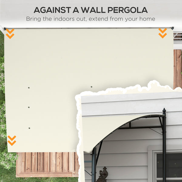 Pergola 10 x 13 with UV30+ protective fabric and steel frame, cream white