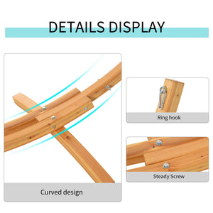 11' Wooden Hammock Stand with Curved Arc, 264 lb Capacity