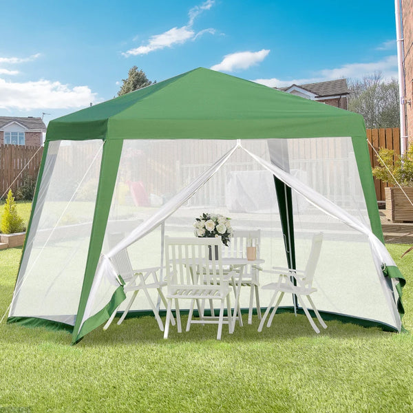 10 x 10 ft. screen house tent, green