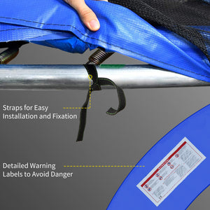 12ft Trampoline Spring Cover, Plastic Trampoline Replacement Pad Gym Bounce Jump Cover EPE Foam Safety Guard Padding Outdoor, Colorful