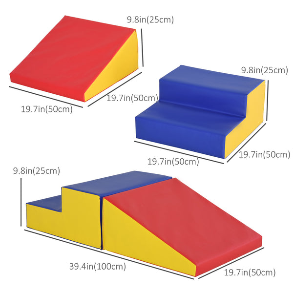 2-Piece Soft Play Set for Climbing and Crawling - Multicolor