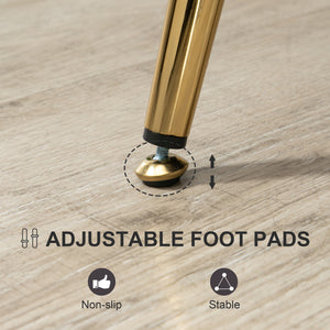 Lotus accent chair in velvet fabric with gold metal legs, gray