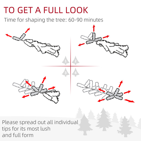 9ft Artificial Christmas Tree with Metal Base