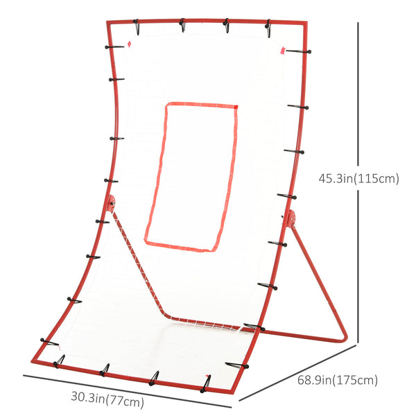 Adjustable rebound net with 5 angles