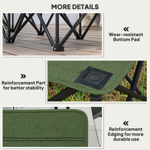 6-seater folding camping chair with cup holder and carry bag
