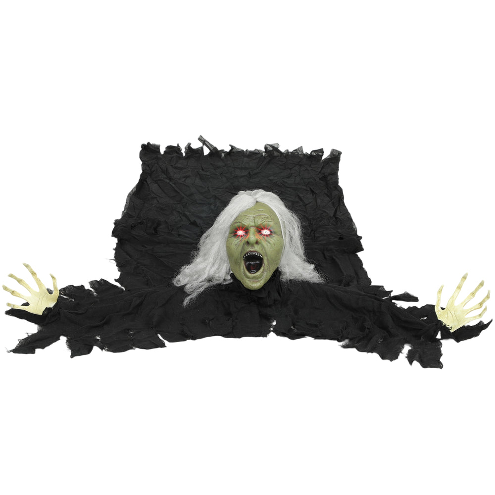 72-inch Life-Size Animated Crawling Zombie with Light-Up LED Eyes