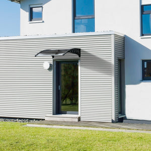 3.4 x 3.2 ft polycarbonate door canopy, brown 