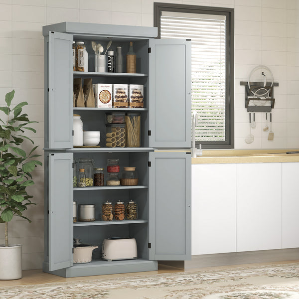Kitchen cabinet with 4 doors, gray
