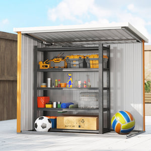 Metal garden shed with double door