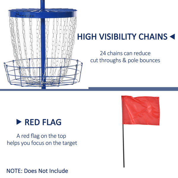 Portable training basket for disc golf, dark blue