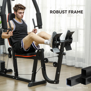 Multi-function strength training machine for lat pulldowns and leg exercises