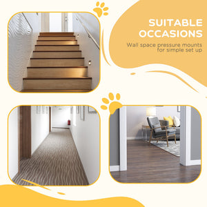 Extra Tall White Dog Gate with Door