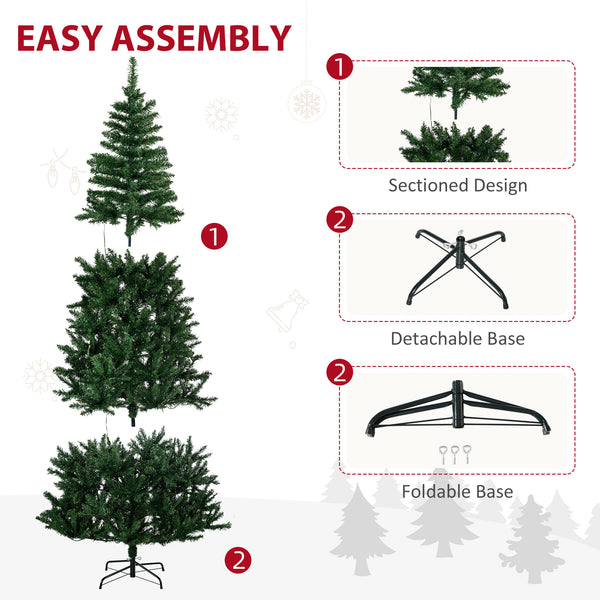 7.5ft Pre-Lit Artificial Christmas Tree with Warm White LED Light