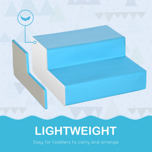 6-piece soft play area for climbing, crawling and sliding, blue/green