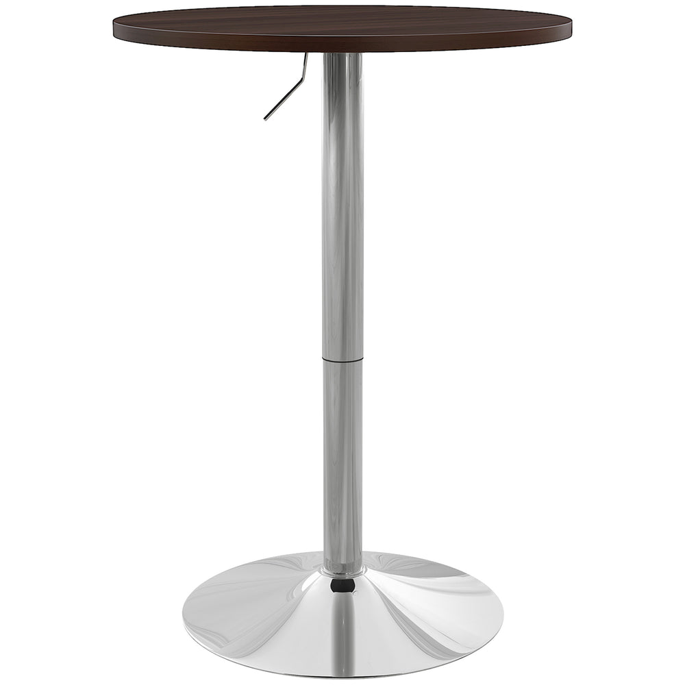 High bar table with swivel top, walnut