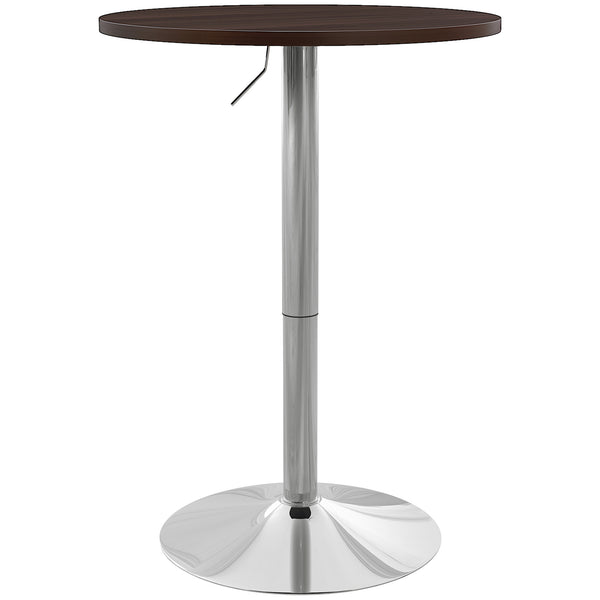 High bar table with swivel top, walnut