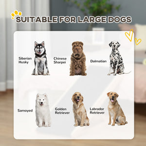 Foldable dog ramp, height adjustable with non-slip coating.