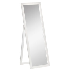 Standing mirror with frame, white