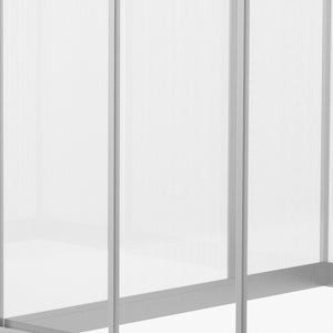 Garden greenhouse with polycarbonate panels