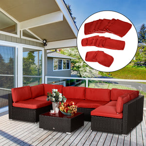 14-Piece Replacement Cushion Cover Set, Red