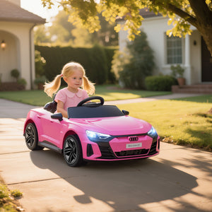 Audi 12V with parental remote control, pink