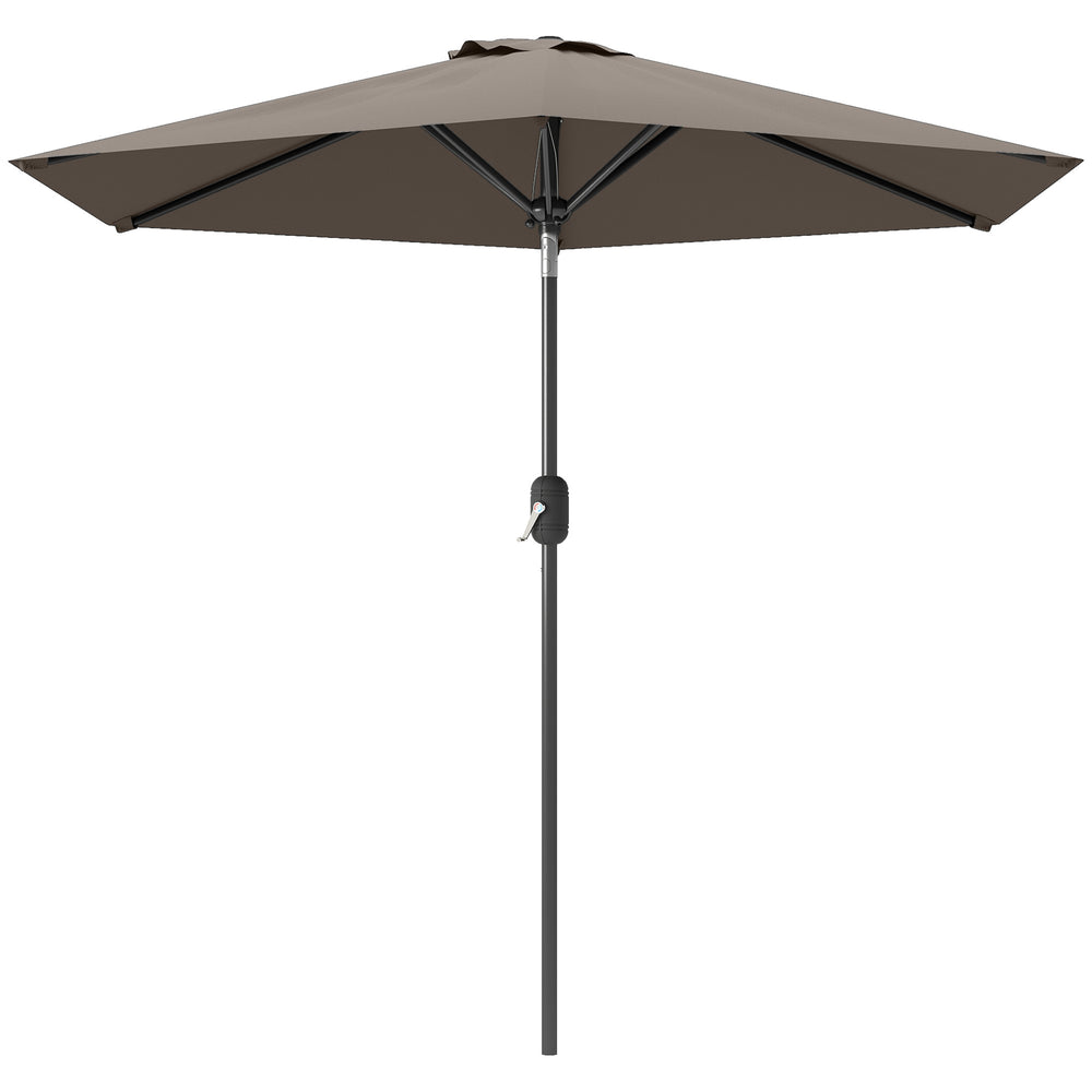 7.5 ft. 6-rib dark grey patio umbrella
