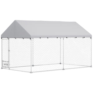 Outdoor enclosure with adjustable and rotating bowls