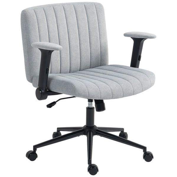Grey cross-back office chair