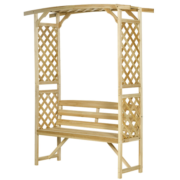 Garden arch with 2-seater bench