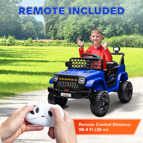 Jeep 12V with remote control and music, dark blue