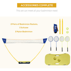 Portable badminton set with net 