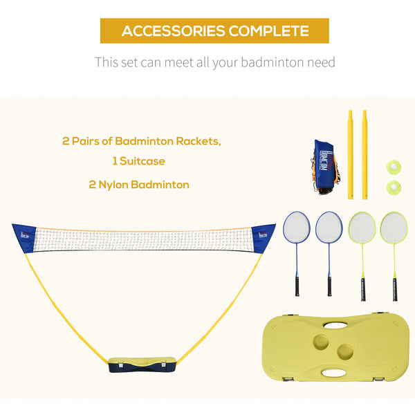 Portable badminton set with net 