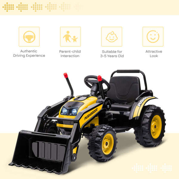 6V Battery Powered Kids Tractor, Yellow