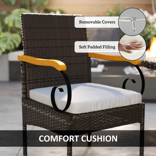 Set of 2 rattan garden chairs, light grey