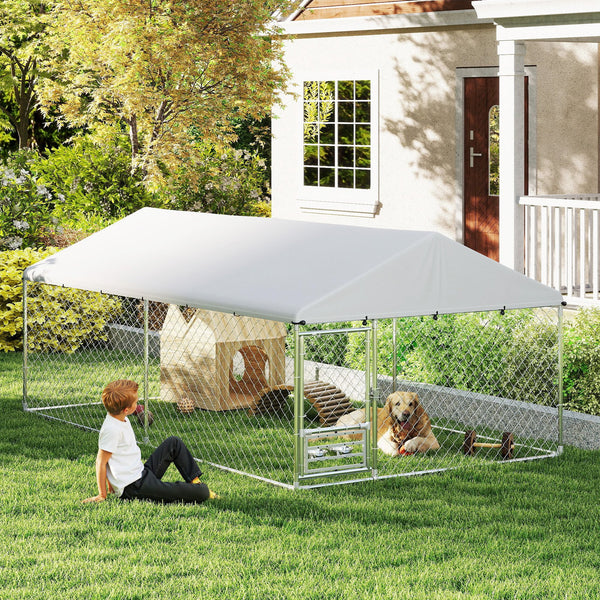 Enclosure with adjustable bowls, water-resistant cover, and secure lock
