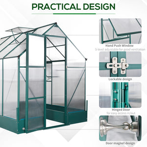 Aluminum greenhouse with temperature-controlled window